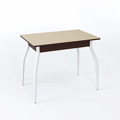 Стол Аспен СТ МП 900(1200)*600*750 Ноги 01 белые (стекло Бежевое глянцевое цвет ВН) Стол Аспен СТ МП 900(1200)*600*750 Ноги 01 белые (стекло Бежевое глянцевое цвет ВН)