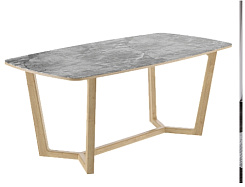 Стол  Фрейм  1800*900*750 (мрамор серый/ ноги дуб натуральный) Стол  Фрейм  1800*900*750 (мрамор серый/ ноги дуб натуральный)