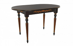 Стол Лофти-М 1300*800*765 (тон черный RAL9005 + патина золото) Стол Лофти-М 1300*800*765 (тон черный RAL9005 + патина золото)